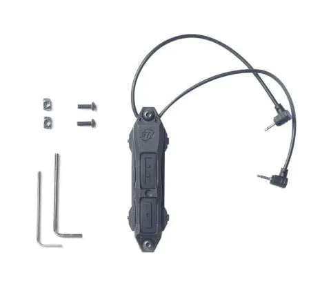 Wadsn Remote Dual Pressure Switch with Double 2.5mm Plugs - Black