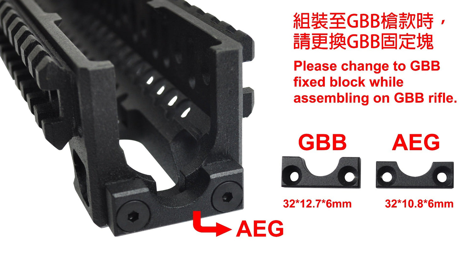 LCK Series 3-Way RIS Lower Handguard (123mm)