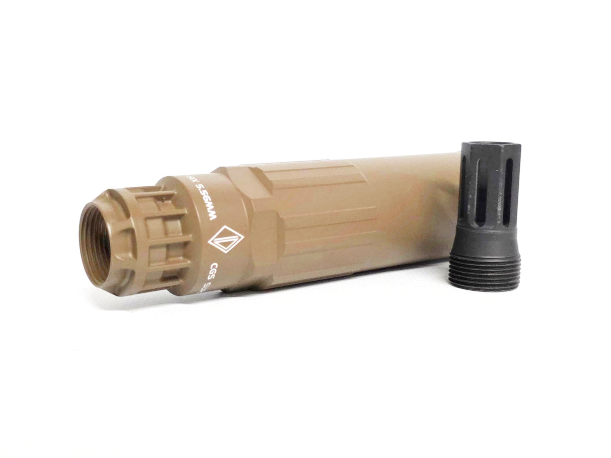 CGS SCI-Six Suppressor with Steel Flash Hider - FDE