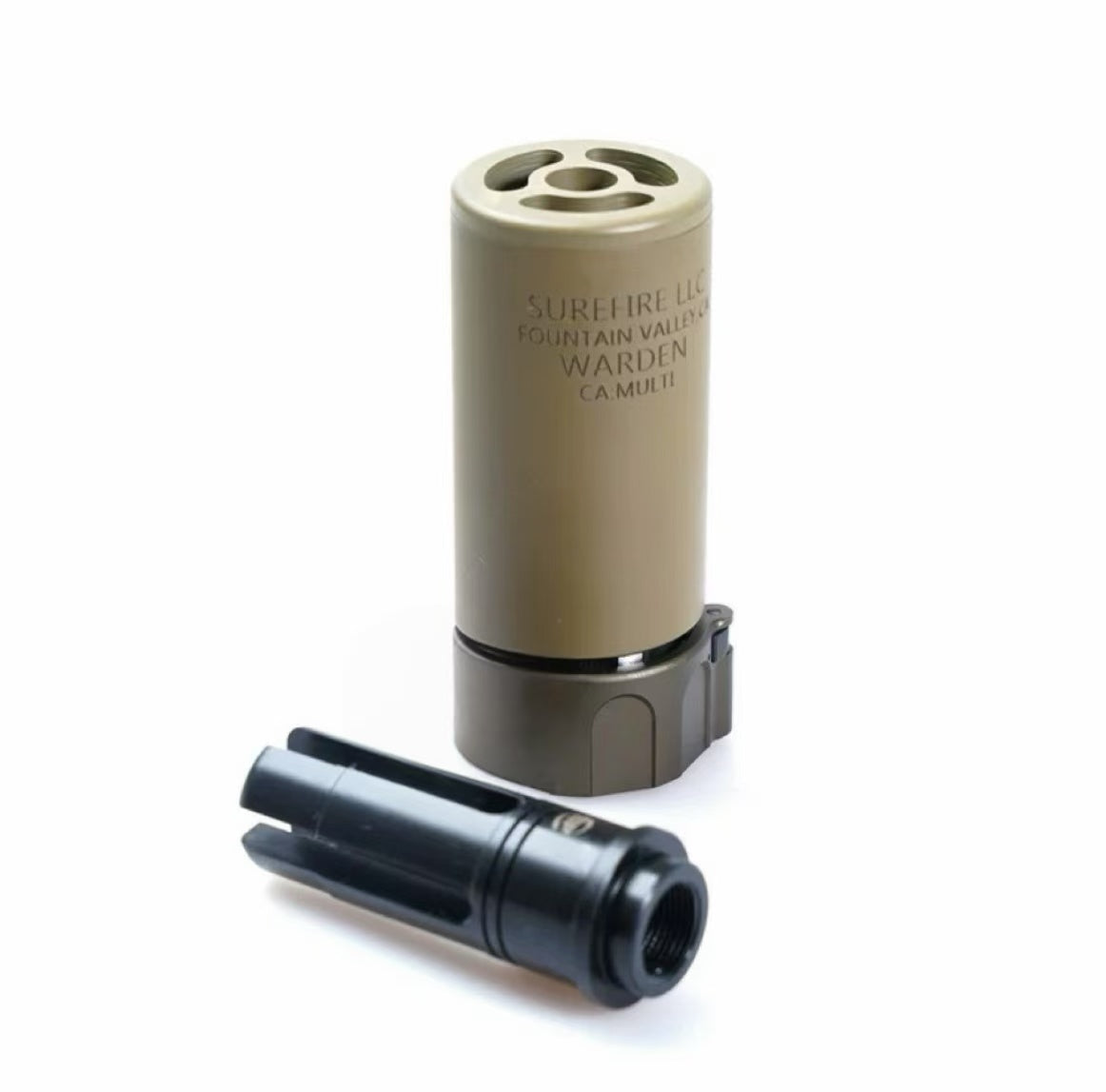 Surefire Style SOCOM Mock Suppressor - Warden - FDE