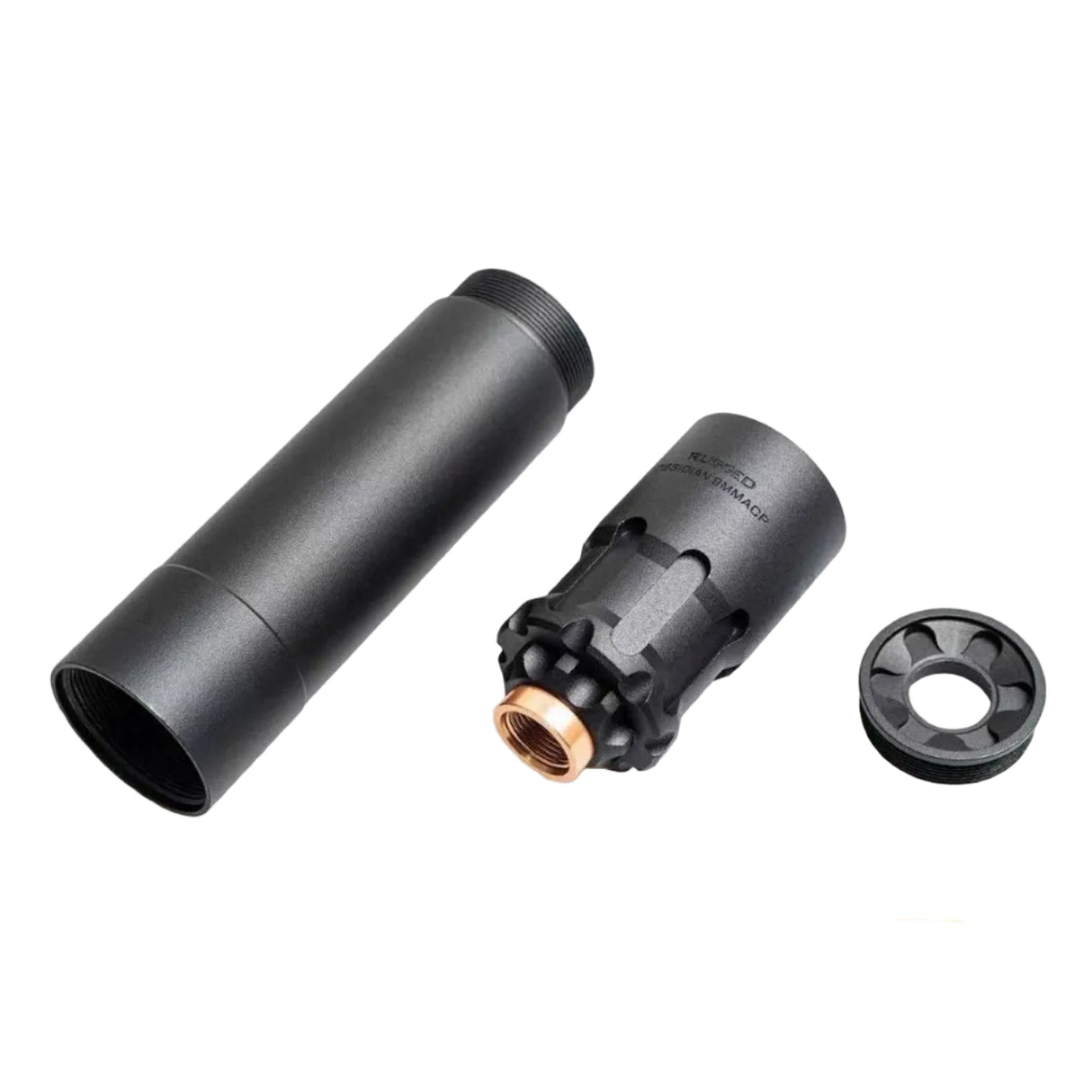 S&I Tactical Rugged Obsidian Modular Suppressor 45ACP - 14MM CCW