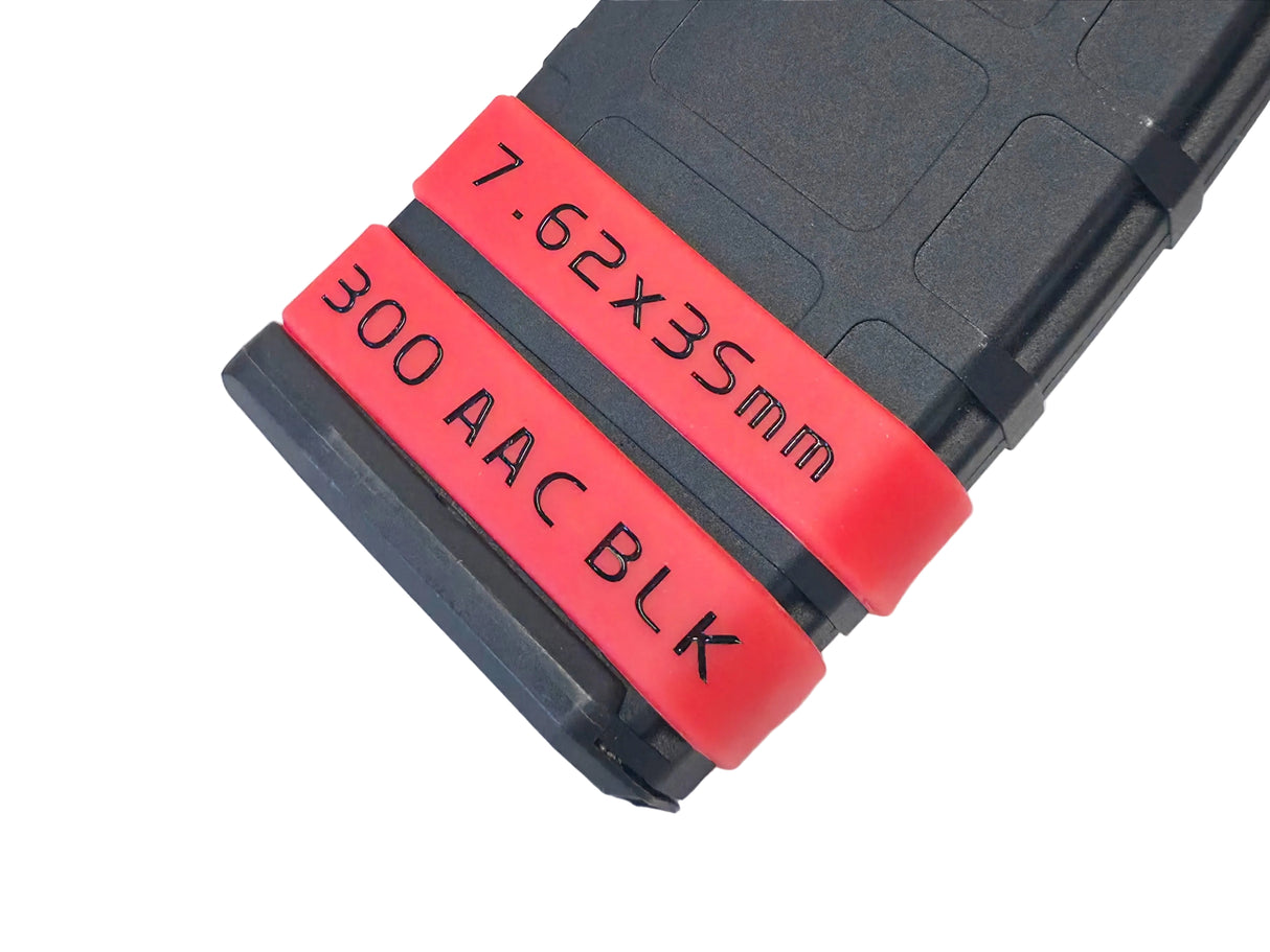 6 Pack Magazine Bands - 7.62X35 Red