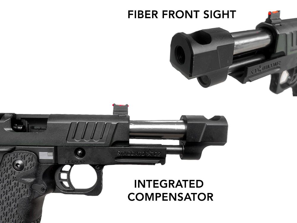 Army Armament R612-4 Staccato C2 COMP SOC 2011 GBB Pistol  - Black