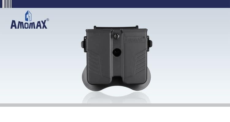 Amomax Double Mag Pouch for Beretta PX4 - H&K P30, USP, USP Compact - Black