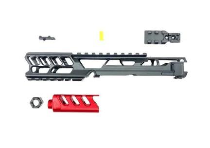 CTMA FUKU-2 CNC Aluminium Upper Slide Set - Cut Out Black/Red-1