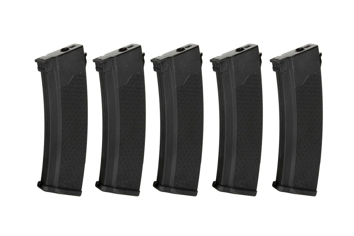 Specna Arms 175rd 5 Pack S-Mag Mid-Cap Mags for J Series  - Black