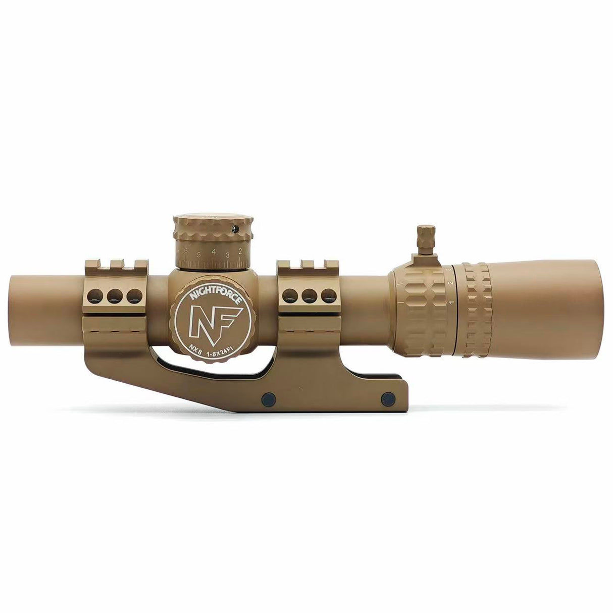 S&I Tactical Night/force Style NX8 1-8x24 F1 Rifle Scope - FDE