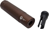 Sandman-S Style 7.62 Mock Suppressor With 14mm CCW Flash Hider - Brown/Bronze