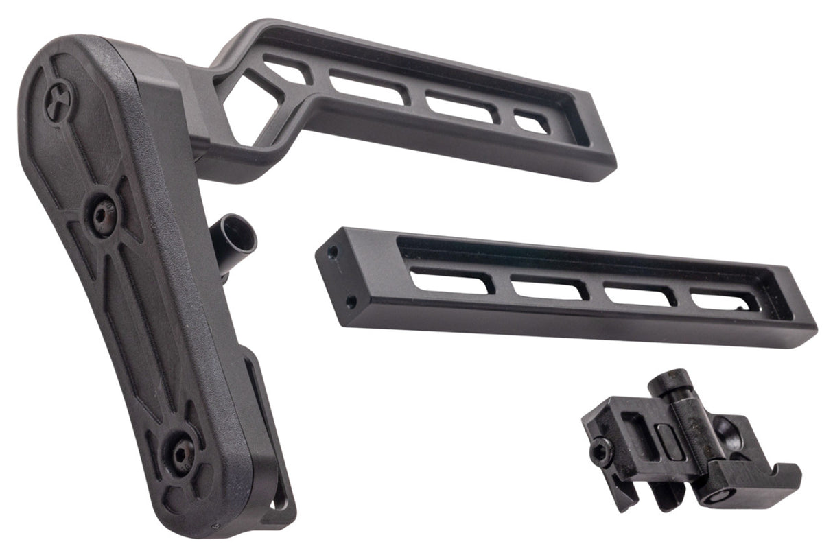 5KU Picatinny Mount Modular Folding Stock (Aluminium Buttplate w/ Buttpad)