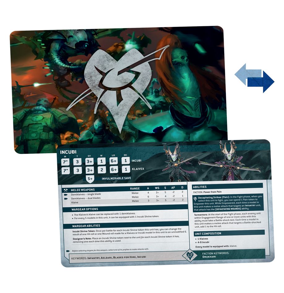 Datasheet Cards: Drukhari (45-02) 10th Ed