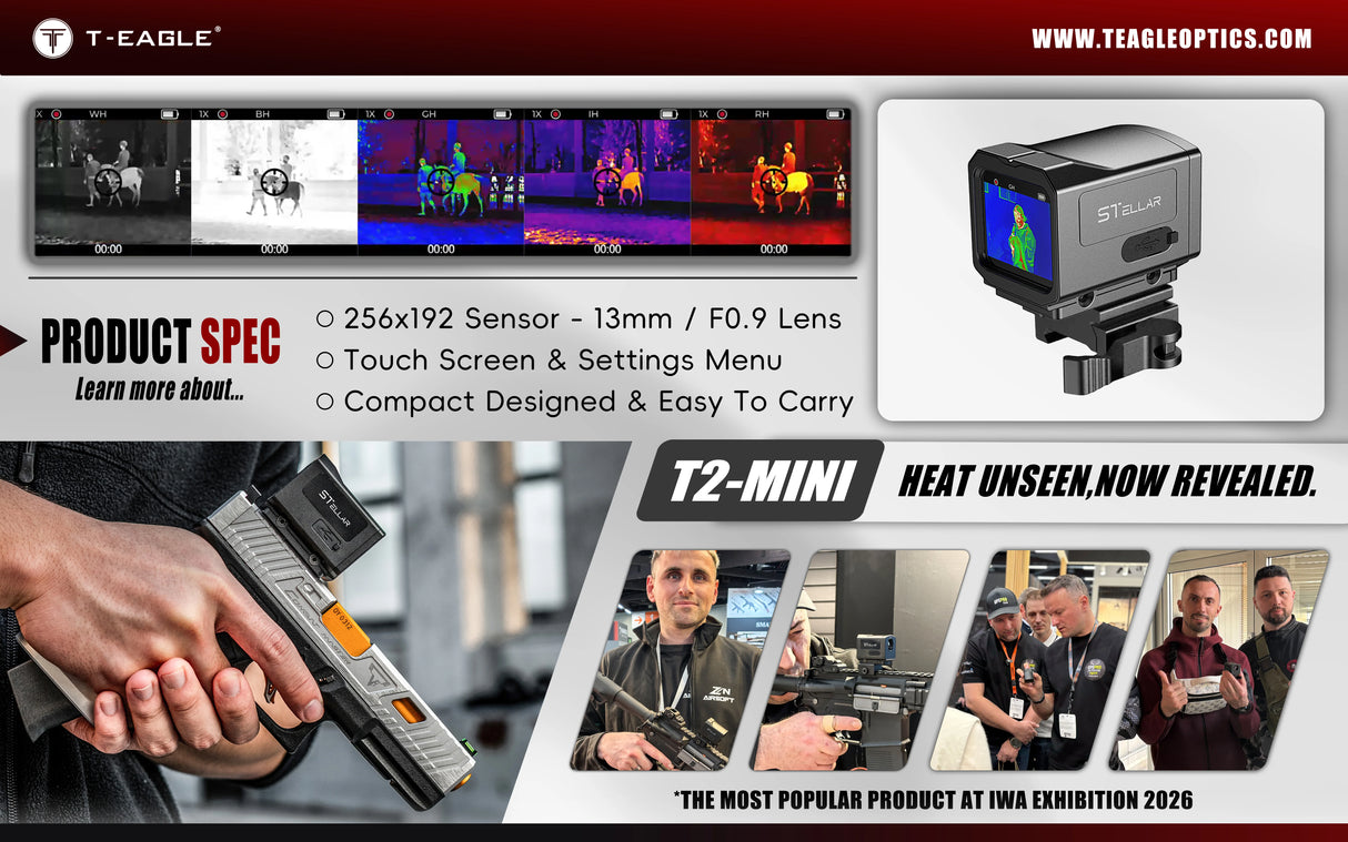 *Pre Order* STELLAR T2-MINI Compact Thermal Imaging Scope - Black **INTRODUCTORY PRICE**