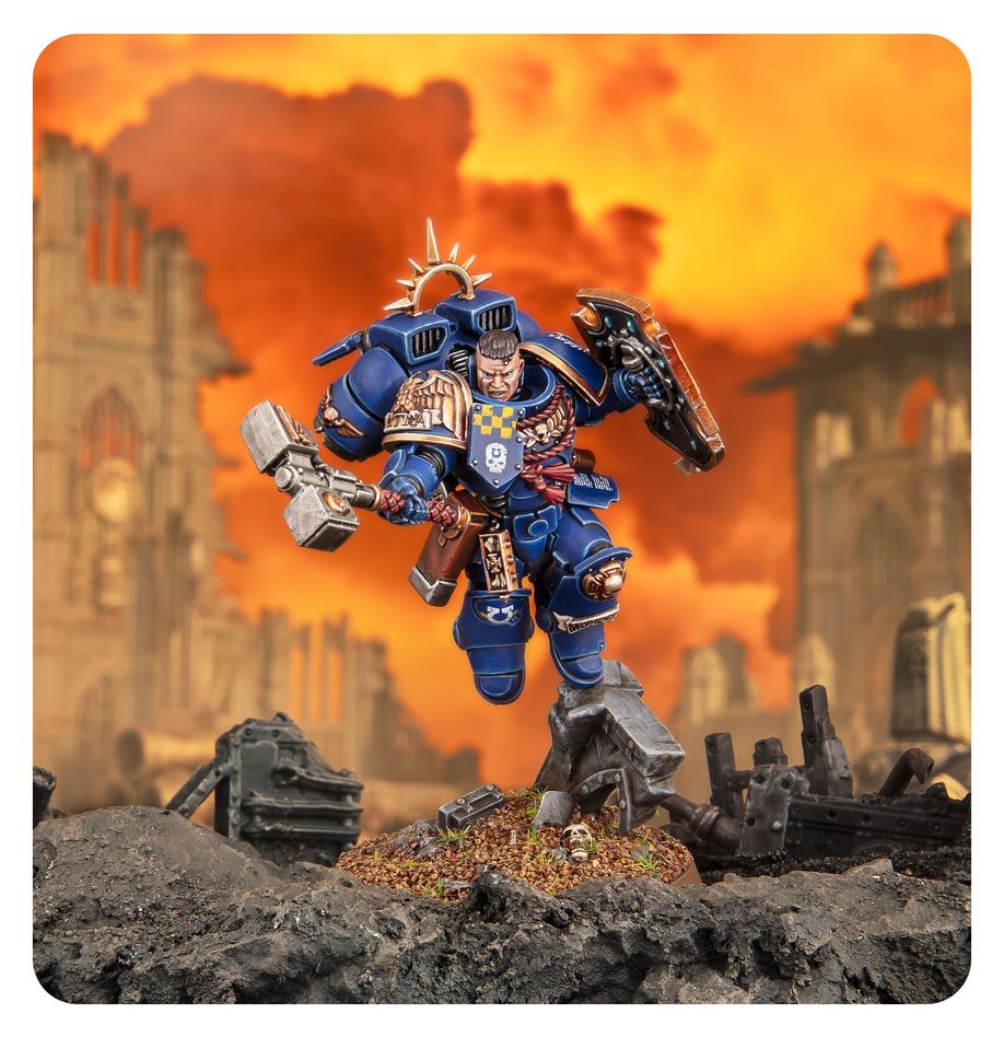 Space Marines: Captain with Jump Pack and Relic Shield (48-102)