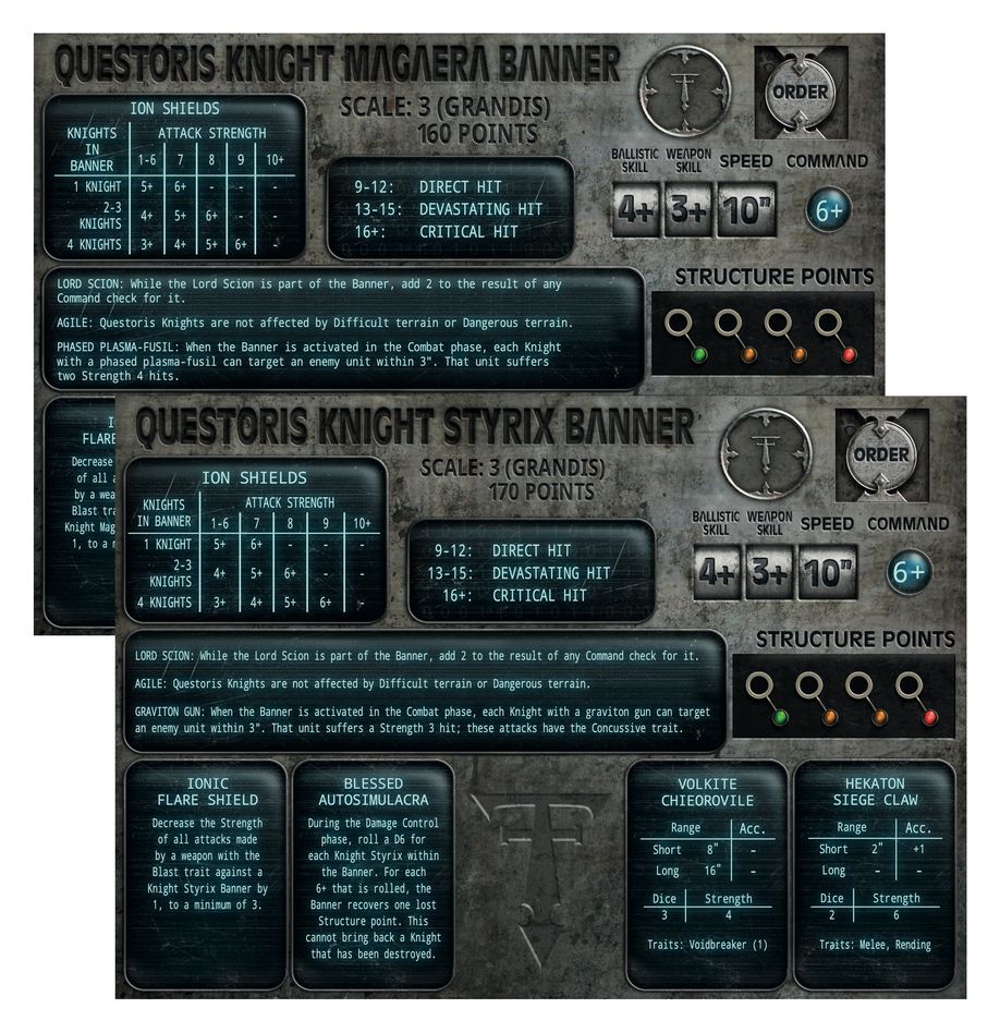 Legions Imperialis - Mechanicum Questoris Knights Magaera and Styrix (03-88)