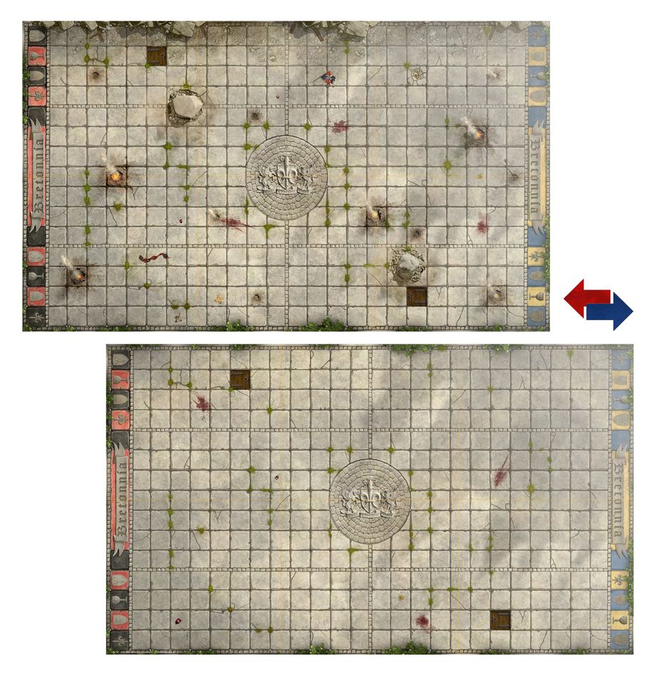 Bretonnian Pitch - Double-sided Pitch and Dugouts (202-61)