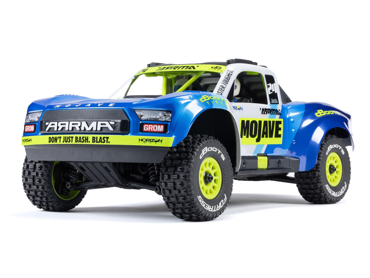 Arrma 1/18 Mojave GROM 4WD Desert Truck RTR Mega w/Lipo USB Charger - Blue/White