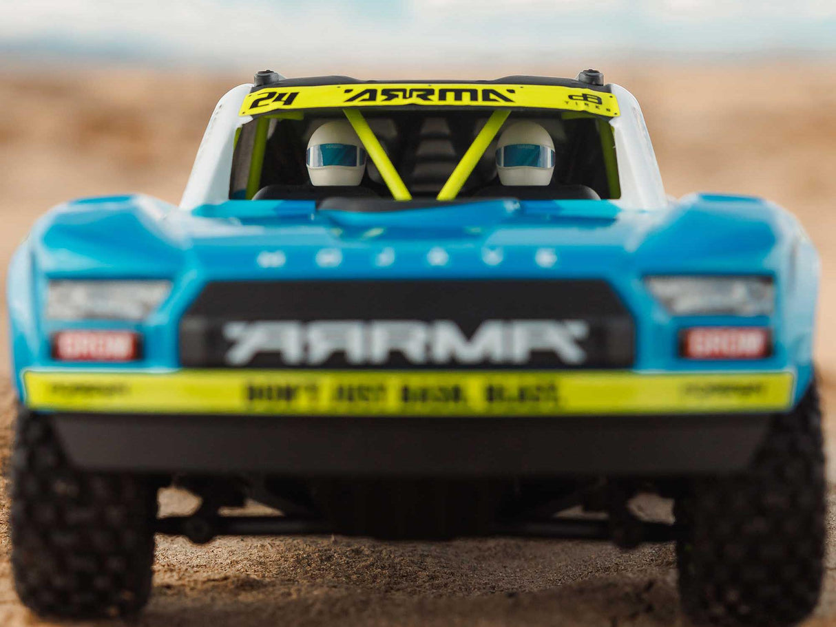 Arrma 1/18 Mojave GROM 4WD Desert Truck RTR Mega w/Lipo USB Charger - Blue/White