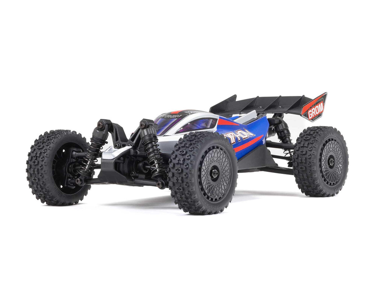 Arrma 1/18 Typhon GROM 4wd Smart RTR -  Silver/Blue