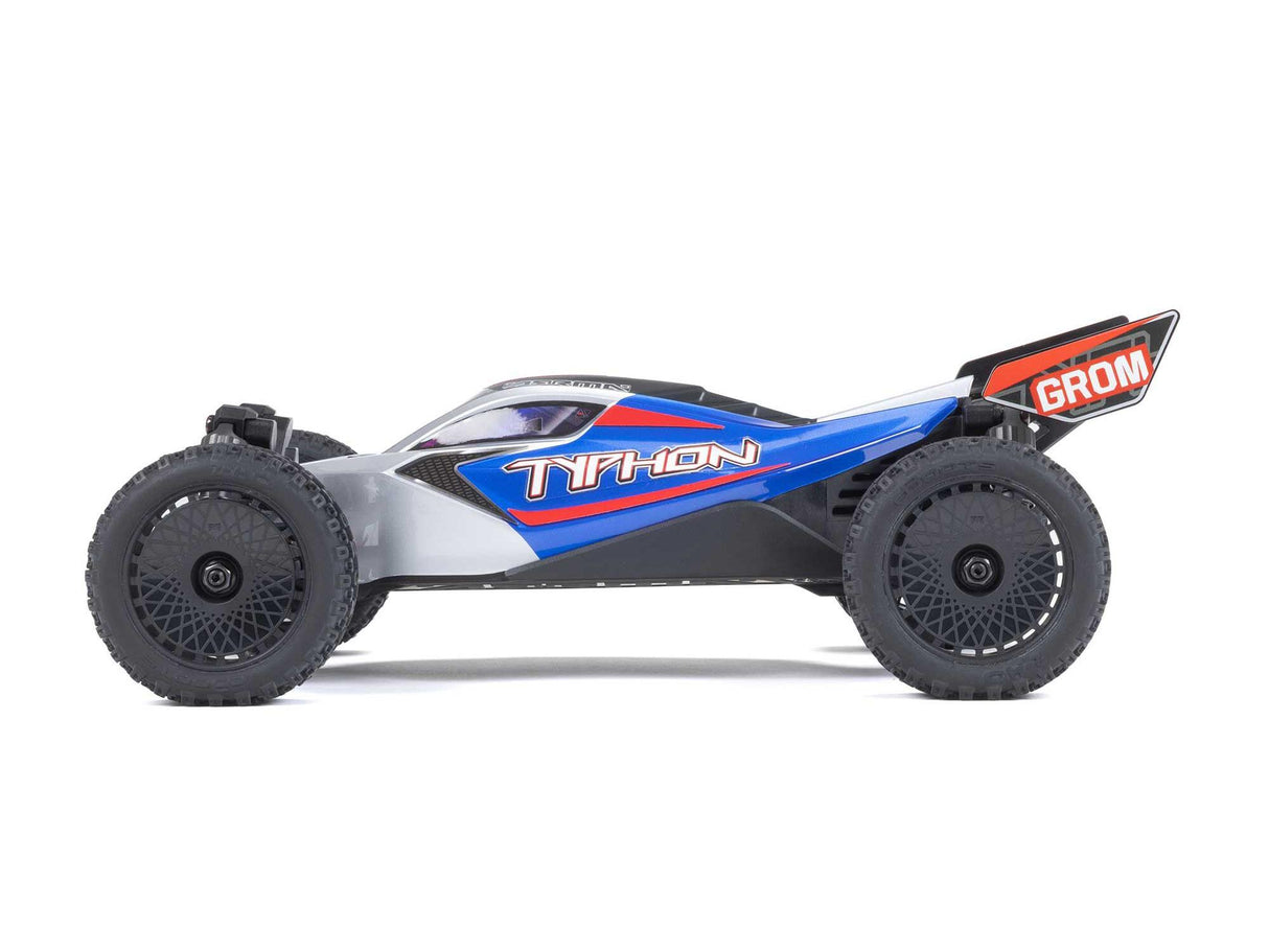 Arrma 1/18 Typhon GROM 4wd Smart RTR -  Silver/Blue