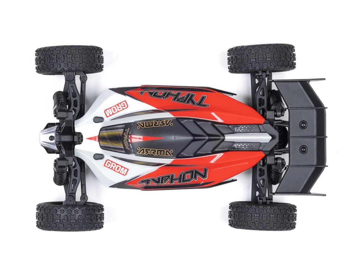 Arrma 1/18 Typhon GROM 4wd Smart RTR -  Red/White