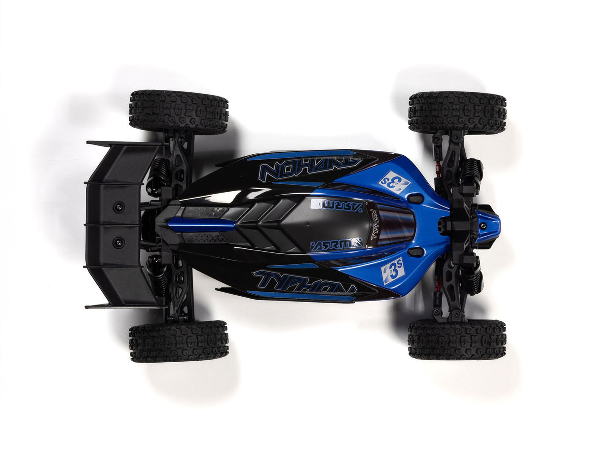 Arrma 1/14 TYPHON GROM 223S BLX 4X4 with Battery & Charger - Blue