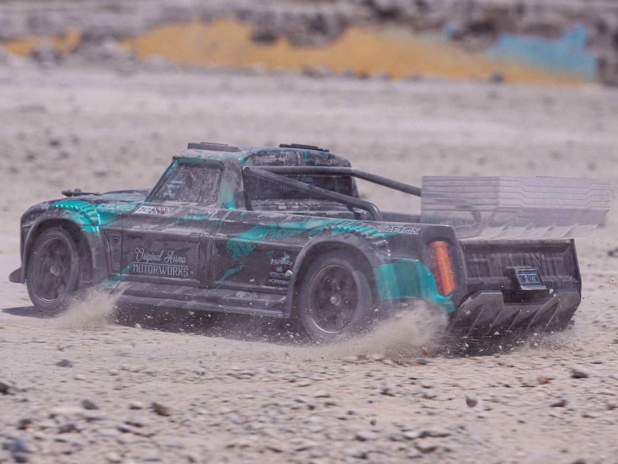 Arrma 1/8 Infraction 3S 4X4 BLX Resto-Mod Truck RTR - Black/Teal