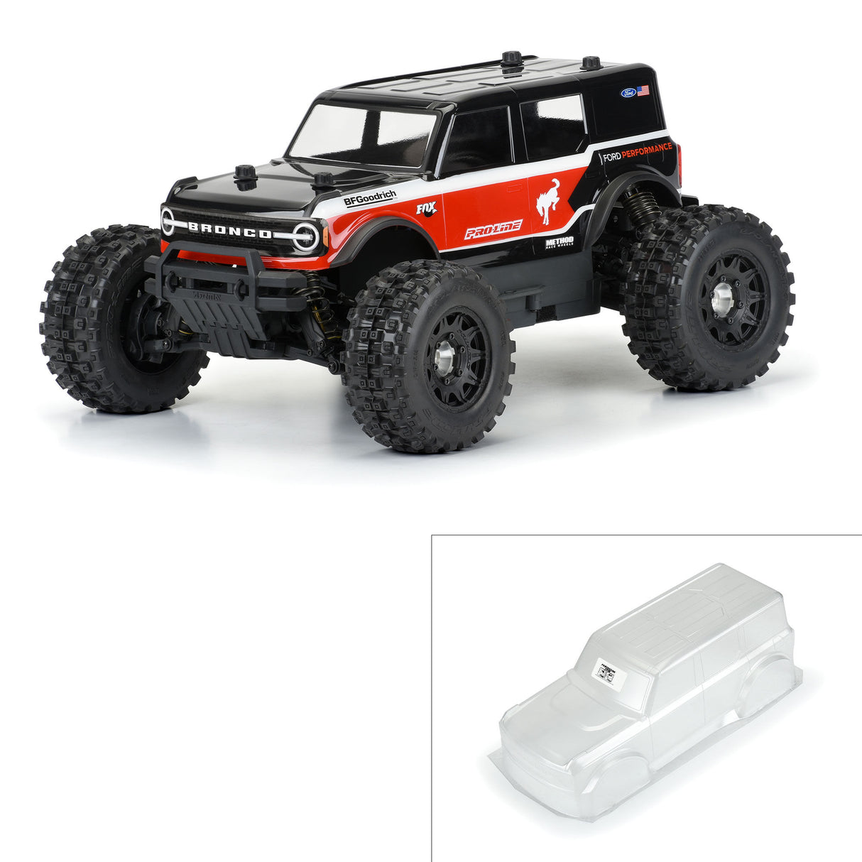 Pro-Line 1/10 2021 Ford Bronco Clear Body: Granite, Vorteks