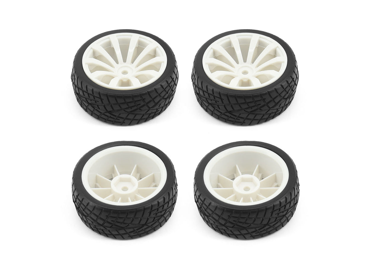 1/10 On Road/10 Spoke Wheel Set White (4pcs)