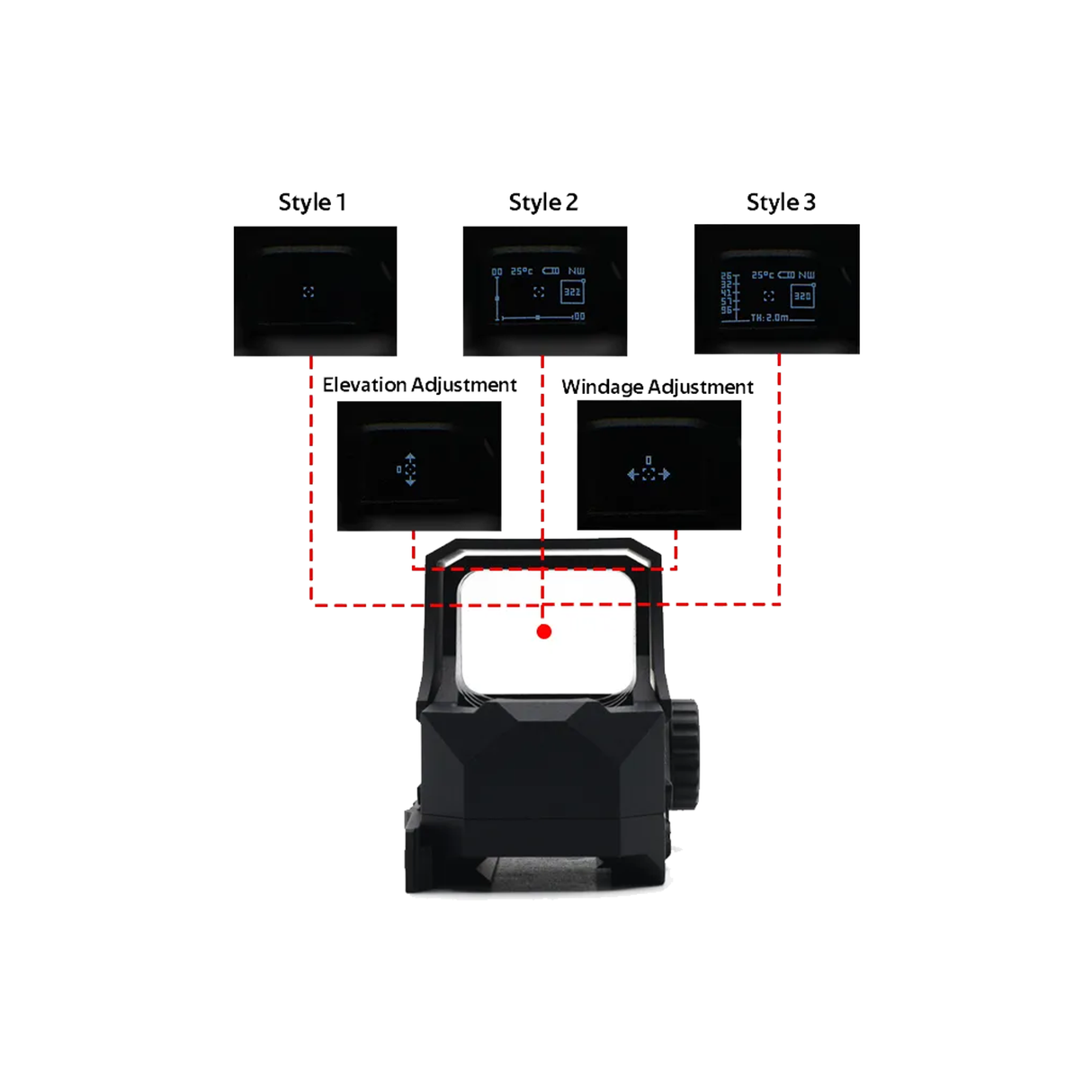Holy Warrior HWO-SZ1 HUD Sight - Black