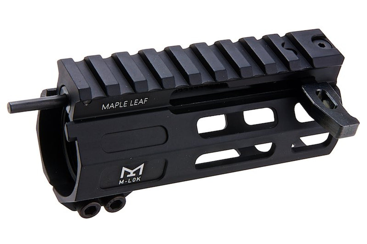 Maple Leaf 'Front Charging' M-Lok Handguard for WE / VFC / GHK M4 GBBR (CNC, 4 inch, Black)