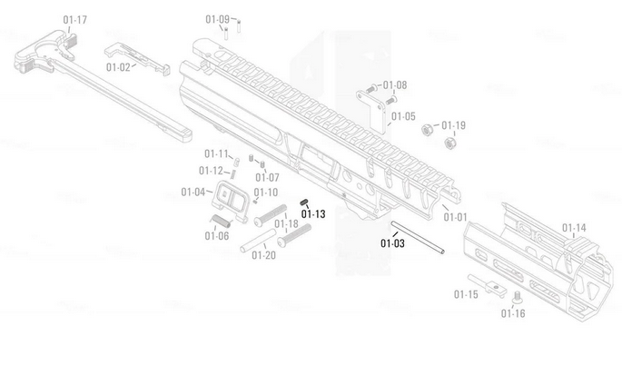 APFG Original Parts - MPX GBB Dust Cover Axle (01-03 / 01-13)