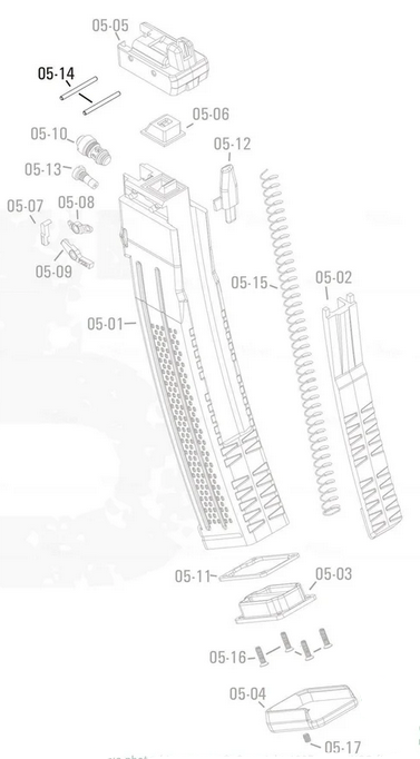 APFG Original Parts - MPX GBB Magazine Lip Pins 2x25 (05-14x2)