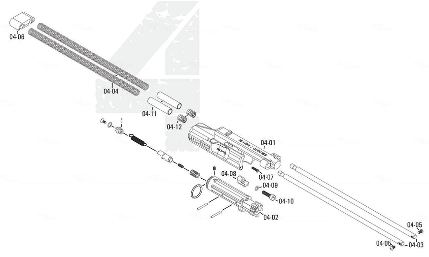 APFG Original Parts - Rattler GBB Recoil Spring Rod with Screws (04-03x2/04-05x2)