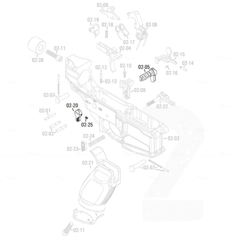 APFG Original Parts - Rattler GBB Safety Selector (02-05/02-20/02-25)