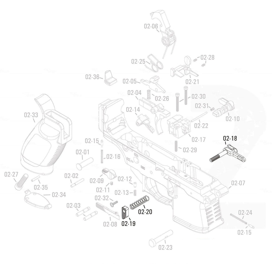 APFG Original Parts - MPX GBB Magazine Release (02-18/02-19/02-20)