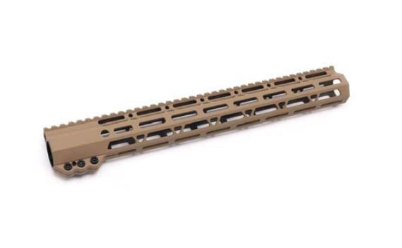 Slim M-Lok Handguard for AR15 - 15" - FDE
