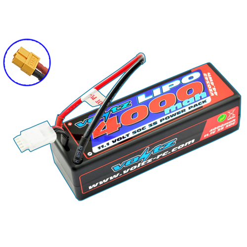 Voltz 4000Mah 3S 11.1V 50C Lipo Stick Battery Pack - XT60