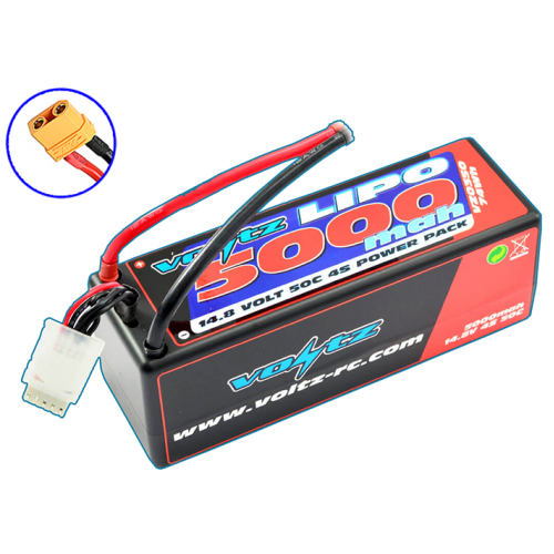 Voltz 5000Mah 4S 14.8V 50C Hardcase Lipo Stick Battery - XT90