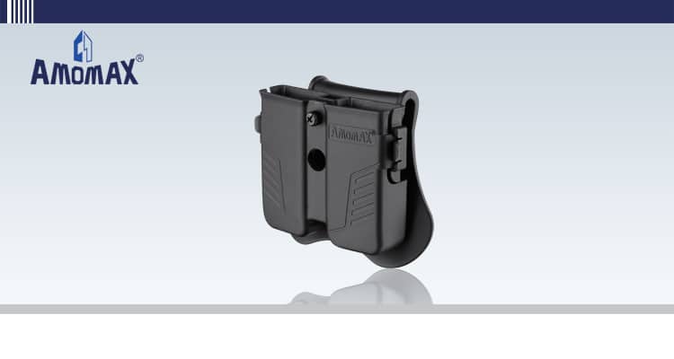 Amomax Double Mag Pouch for Beretta PX4 - H&K P30, USP, USP Compact - Black