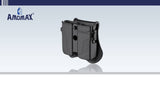 Amomax Double Mag Pouch for Beretta PX4 - H&K P30, USP, USP Compact - Black