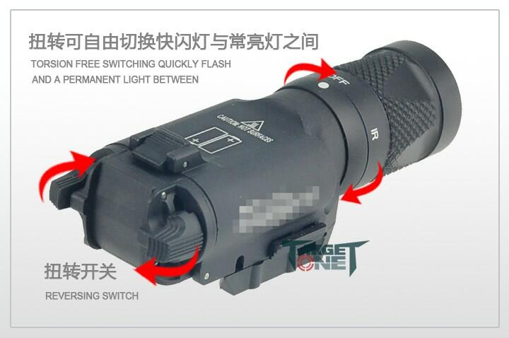 FMA X300V Pistol Torch with Strobe-2