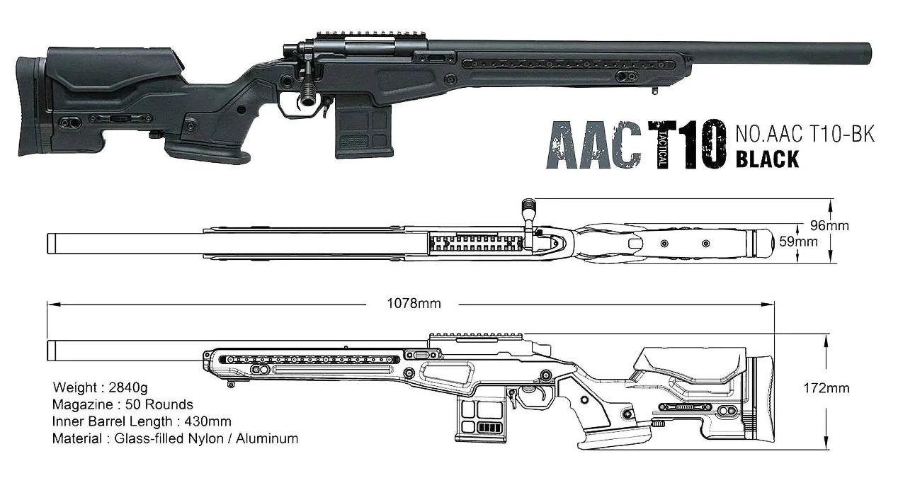 Action Army AAC T10 - Black – HPA-UK
