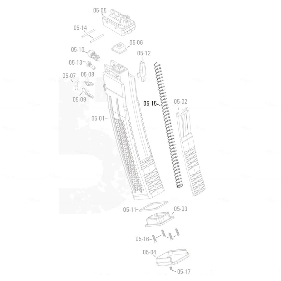 APFG Original Parts - MPX GBB Magazine Following Spring (05-15)