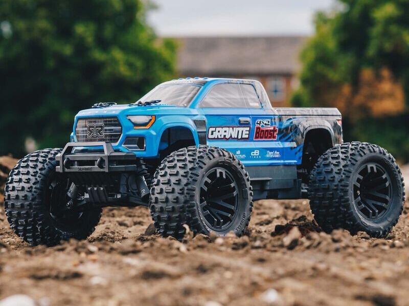 Arrma Granite Boost 4X2 550 Mega 1/10 2WD Monster Truck with Battery and Charger - Blue-4