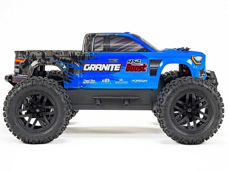 Arrma Granite Boost 4X2 550 Mega 1/10 2WD Monster Truck with Battery and Charger - Blue-5