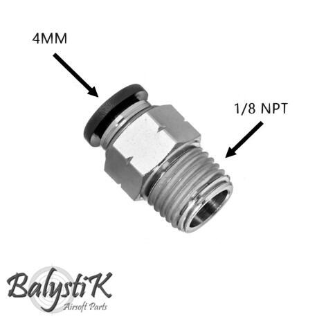 BalystiK 1/8 NPT Male Adapter for 4mm Macroline-0