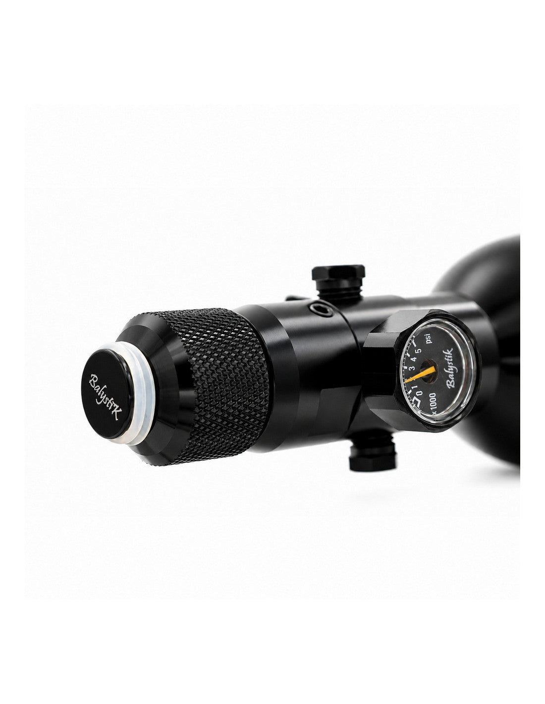 Balystik CNC Aluminium Cap for HPA Tank with O-Rings - Black Ops