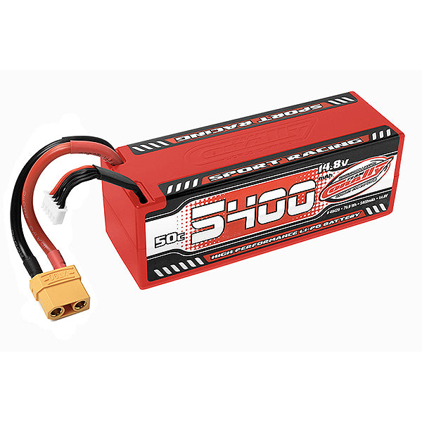 Team Corally 5400mAh 4S 14.8V 50C Lipo Stick Hardwired Battery  - XT90