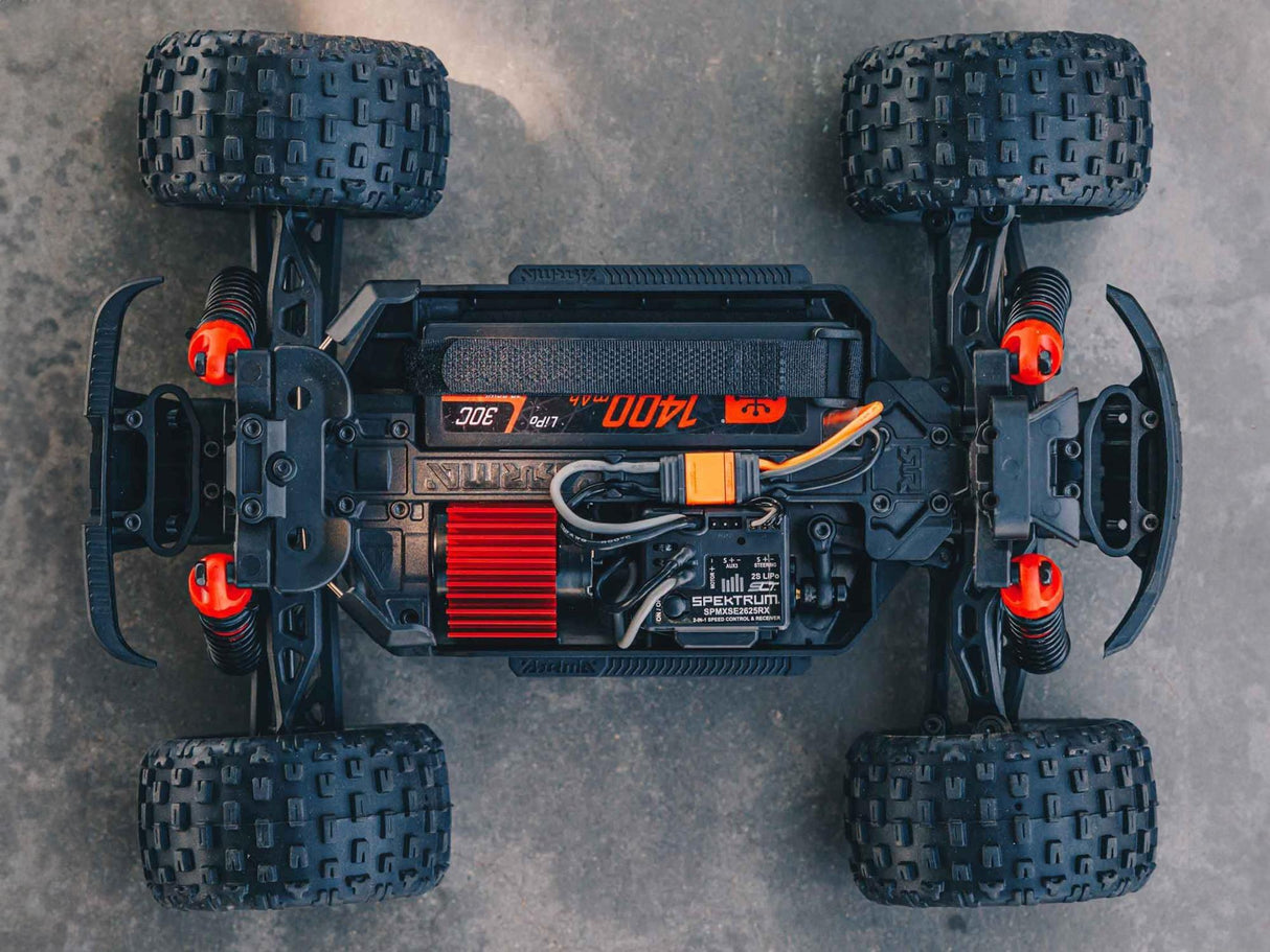 Arrma Granite GROM 4wd MT 1/18 RTR Mega with Lipo Battery and USB Charger - Black/Red-5