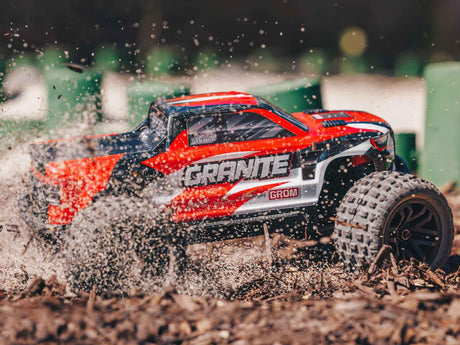 Arrma Granite GROM 4wd MT 1/18 RTR Mega with Lipo Battery and USB Charger - Black/Red-8