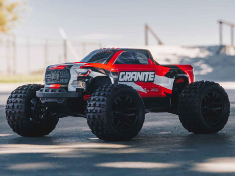 Arrma Granite GROM 4wd MT 1/18 RTR Mega with Lipo Battery and USB Charger - Black/Red-15